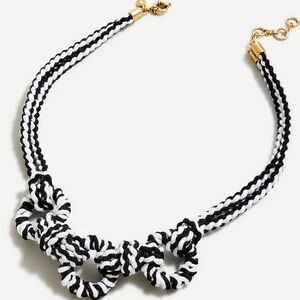 I.Crew Triple Knot Black and White Necklace